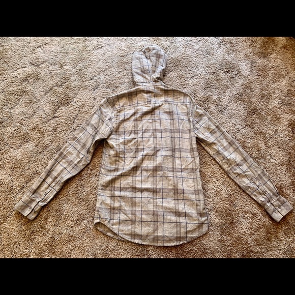 Decree Hooded Button Down Shirt - Men’s Small - Picture 2 of 6